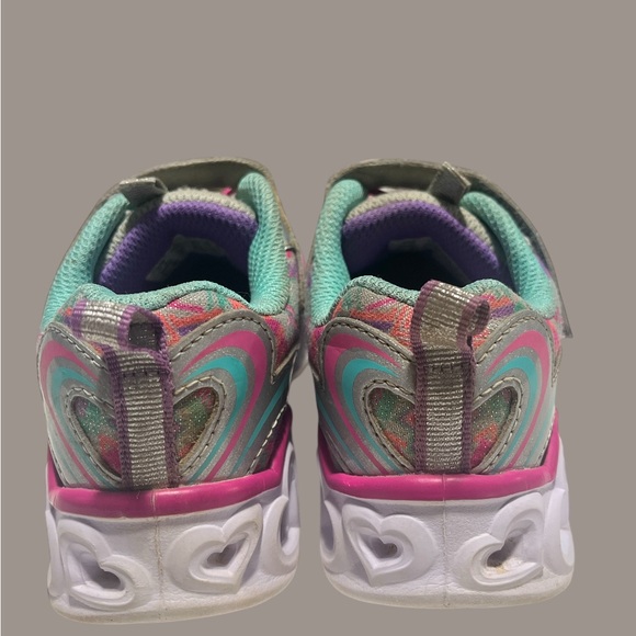 Skechers Kids Love Lights Marathon Running Shoes 20180L - Size 12 - Picture 8 of 12